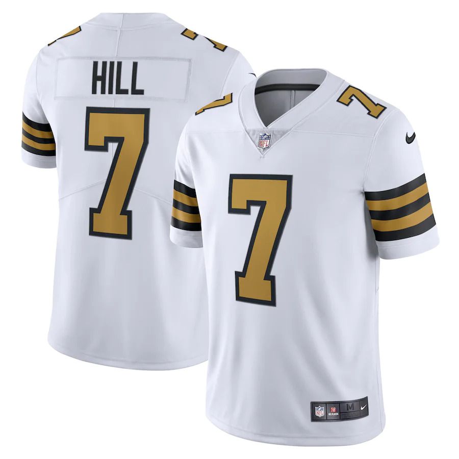 Men New Orleans Saints #7 Taysom Hill Nike White Alternate Vapor Limited NFL Jersey
